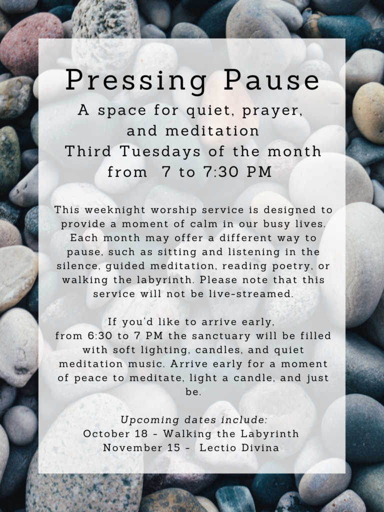 PRESSING THE PAUSE BUTTON - Mountain View Church